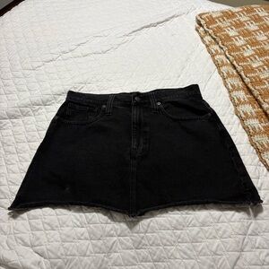 Madewell Charcoal Denim Skirt